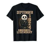 September 101th Birthday Men Women 1924 Awesome Panda Lovers T-Shirt