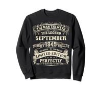 September 1945 80th Birthday 80 Year old Bday Gifts For Men Sweatshirt