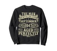 September 1947 78th Birthday Gifts For Men 78 Year Old Bday Sweatshirt