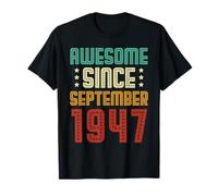 September 1947 Funny 78 Years Old 78th Birthday Retro T-Shirt