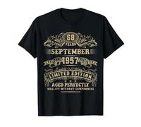 September 1957 68 Year Old Birthday Gifts for Men 68th Bday T-Shirt