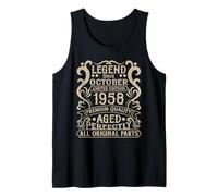 September 1958 67th Birthday Decorations Vintage 67 Birthday Tank Top
