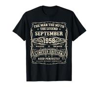 September 1958 67th Birthday Gifts for Men 67 Year Old Bday T-Shirt