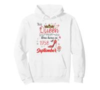 September 1958 Birthday This Queen Was Born In September Pullover Hoodie