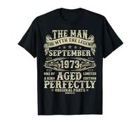 September 1973 52nd Birthday Gifts For Men 52 Year Old Bday T-Shirt