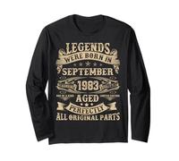 September 1983 42 Year Old Bday Gifts For Men 42nd Birthday Long Sleeve T-Shirt
