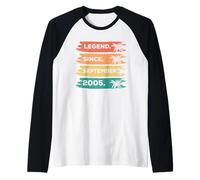 September 2005 20th Birthday Decorations Vintage 20 Birthday Raglan Baseball Tee