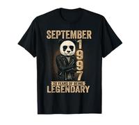 September 28th Birthday Men Women 1997 Awesome Panda Lovers T-Shirt