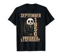 September 75th Birthday Men Women 1950 Awesome Panda Lovers T-Shirt