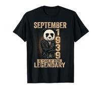 September 86th Birthday Men Women 1939 Awesome Panda Lovers T-Shirt