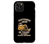 September 86th Birthday Men Women 1939 Awesome Sloth Lover Case for iPhone 11 Pro