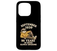 September 86th Birthday Men Women 1939 Awesome Sloth Lover Case for iPhone 15 Pro