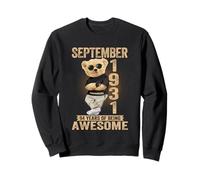 September 94th Birthday Men Women 1931 Awesome Teddy Bear Sweatshirt