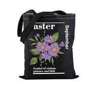 September Aster Tote Bag September Aster Symbol Of Wisdom Patience And Faith Tote Bag Aster Lover Gift (September Aster TOTE)