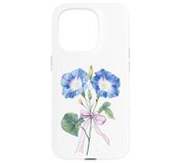 September Birth Flower Morning Glory Watercolor Case for iPhone 15 Pro