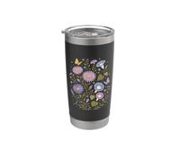 September Birth Flowers Aster Morning Glory Cottagecore Stainless Steel Insulated Tumbler