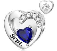 September Charm for Pandora Charms Bracelets Heart Birthstone