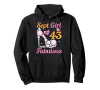 September Girl 43 Years Old Fabulous Born In 1983 Birthday Pullover Hoodie