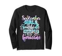 September Girls are Sunshine Mixed with A Little Hurricane Long Sleeve T-Shirt