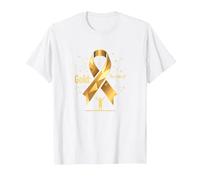 September Gold: Childhood Cancer Awareness Courage T-Shirt, Men, White, 3XL