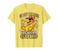 September Gold Ribbon T-Rex Dinosaur Awareness T-Shirt