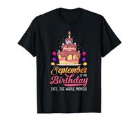 September is My Birthday - Yes The Whole Month Value Graphic T-Shirt, Men, Black, M