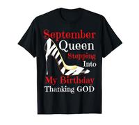 September Queen Stepping Into My Birthday Thanking God Women Value Graphic T-Shirt