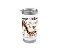 September Queen Stepping Into My Birthday Worshipping God Stainless Steel Insulated Tumbler