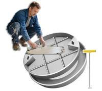 Septic Tank Cover with Base Hidden Access Lid for Cement Tiles Paving Well Covers for Driveways and Patios
