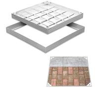 Septic Tank Cover with Frame23.6x23.6x2in Durable Outdoor Inspection Chamber Lid for Tom Quadrato Incassato Ideal for Sewage System Access and Maintenance