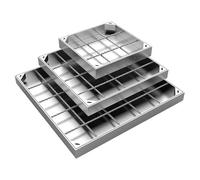 Septic Tank Covers, Recessed Septic Tank Cover with e, Class Stainless Steel Manhole Cover & e,Invisible Basin Cover(5cm,70 * 70cm/27.6 * 27.6in)