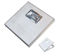 Septic Tank Lid with Handles, Square Embedded Inspection Cover with Base, Portable Manhole Cover for Driveway Pavement Courtyards Gardens 12x12 in to 24x24 in(60x60x5cm/24x24x2in)