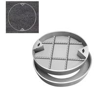 Septic Tank Manhole Cover, Stainless Steel Invisible Recessed Design for Outdoor Drainage and Catch Basin Solutions