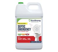 Septic Tank Rescue Shock Treatment | Heavy Duty Enzyme Septic & Drain Field System Opener | Dissolves Organic Solids, Grease, Hair - Industrial Strength Deodorizer (1 Gallon)