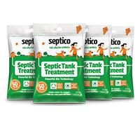 Septico Septic Tank Treatment 4 x 250g - 24 Months Supply | Bacteria Booster | Drain Cleaner | Odour Eliminator | Maintains Healthy Septic System