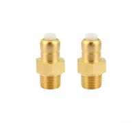 Septoolshop 2PCS Pressure Washer Pump Thermal Protection Valve Brass Automatic Temperature Control Overheat Protection Release Valve 1/4 Inch 3/8 Inch For Homelite For Karcher Gold(3/8npt)