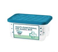 Septoolshop Indoor Air Purification Box Dust Removal Multi Functional Freshener No Battery Needed Fine Particle Trap 2 Pack Home Car Office Portable 10x5x5cm White Family Safe(2)