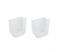 Septoolshop Wall-Mounted Tissue Holder No-Drill Installation Plastic Storage Box for Bathroom Kitchen Open Design Organizer 2 or 4 Pack Transparent Gray 15x12x8cm 11x7x5cm for Home Office(Gray)