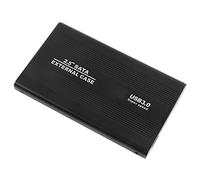 Septpenta 2.5in HDD Enclosure, 4TB 5Gbps Transmission USB 3.0 Port, Equipped with LED Indication Power Supply, Aluminum Housing Effectively Cools the Drive for Hard Drives(Black)