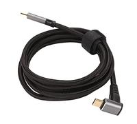 Septpenta 90 Degree USB C Cable, L Shaped Design, Gold Plating Process, Support PD100W Nylon Braiding Line, Type C Full Featured USB C Fast Charging Cable for Steam Deck(150cm)