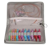 Septpenta Aluminum Circular Knitting Needles Set, Interchangeable Circular Knitting Needle Set, Circular Knitting Needles Size (3.0mm to 8.0Mm), 24 Pairs of Circular Knitting Needle