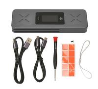 Septpenta M.2 Nvme SSD Enclosure, SSD Enclosure, USB3.2 GEN2 Nvme 2280 Sata Dual Protocol External Hard Disk Drive Case, RTL9210B Main Control Chip Enclosure with Smart Display