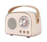 Septpenta Retro Bluetooth Speaker, Cute Mini Speaker, Portable Wireless Speaker, Immersive Sound Experience, 10M/10.9Yd Bluetooth Distance for Cooking, Parties, Yard Work, Garage