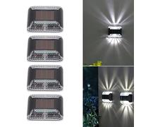 Septpenta Solar Up Down Wall Lights Outdoor, Waterproof Automatic High Brightness Small Solar Powered Wireless Step Lights for Outside Patio Garden Backyard Fence Stairway