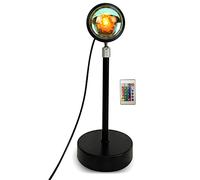 Septpenta Sunset Lamp, 16 Colors Sunset Projection Lamp, 180° Rotatable, with Remote Control, Color Changing Rainbow Sunlight Lamp for Live Broadcasting, Background Decoration, Bar