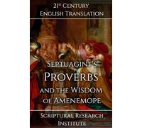Septuagint's Proverbs and the Wisdom of Amenemope