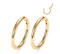 Septum Jewelry 14G 16G 18G 6-10mm Unique Front Facing CZ/Opal/Five-Pointed/Pyramid Shape Steel Seal Design 316L Surgical Steel Septum Piercing Jewelry Helix Tragus