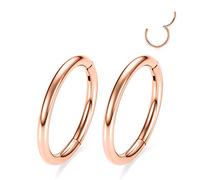 Septum Jewelry 14G 16G 18G 6-10mm Unique Front Facing CZ/Opal/Five-Pointed/Pyramid Shape Steel Seal Design 316L Surgical Steel Septum Piercing Jewelry Helix Tragus