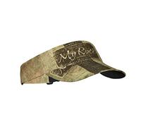 SEPTYK Summer Unisex Sun Visor Hat - Christian Religious Bible Verse The Lord is My Rock Pattern Sports Adjustable UV Protection Beach Cap for Women Men Black, Black, One size