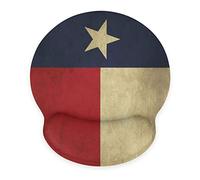 SEPTYK Texas Lone Star State Flag Pattern Ergonomic Mouse Pad with Wrist Support Rest Gel Non-Slip Rubber Base Mousepad for Computer Laptop Home Office Gaming Pain Relief
